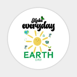 make everyday earth day  2024 gift april 22 Cute Teacher  Lover Rainbow Magnet